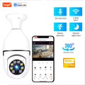 Tuya Smart Home 2.4G E27 Bulb Wifi Surveillance Camera HD Night Security Video Surveillance Supprt Two Way Audio Mobile Motion