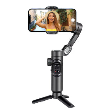 AOCHUAN 3-Axis Handheld Gimbal Stabilizer for Smartphones with Fill Light