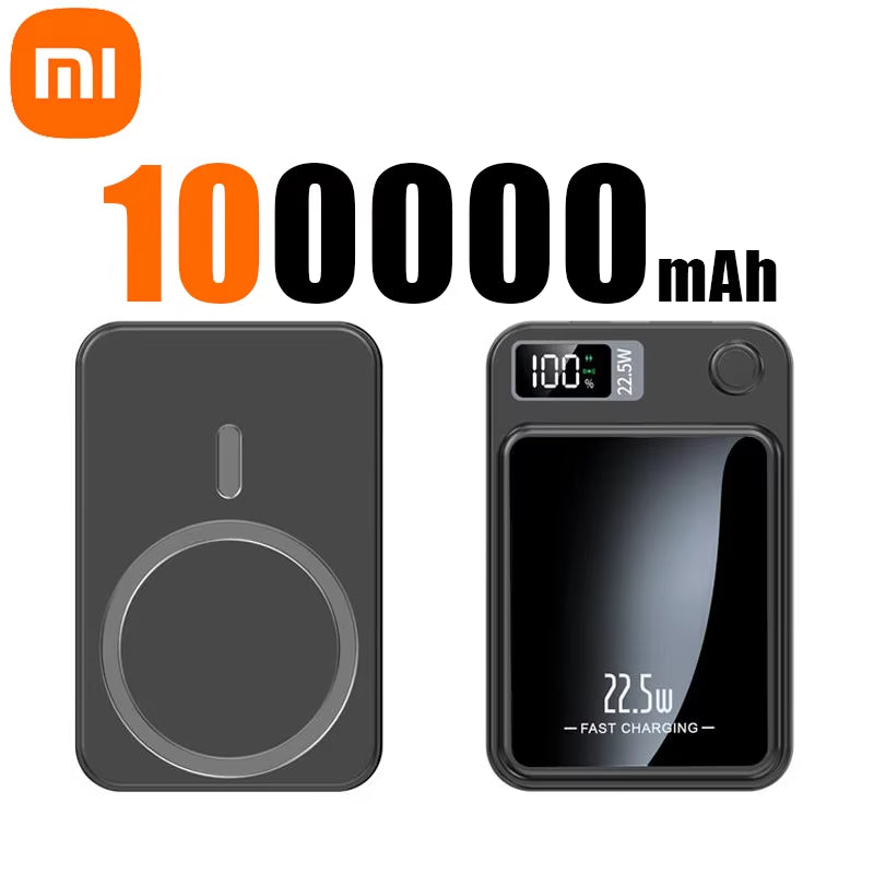 Xiaomi 2024 New 100000Mah Wireless Power Bank Magnetic Qi Portable Powerbank Type C Mini Fast Charger for Iphone Samsung