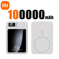 Xiaomi 2024 New 100000Mah Wireless Power Bank Magnetic Qi Portable Powerbank Type C Mini Fast Charger for Iphone Samsung