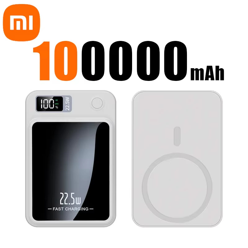 Xiaomi 2024 New 100000Mah Wireless Power Bank Magnetic Qi Portable Powerbank Type C Mini Fast Charger for Iphone Samsung