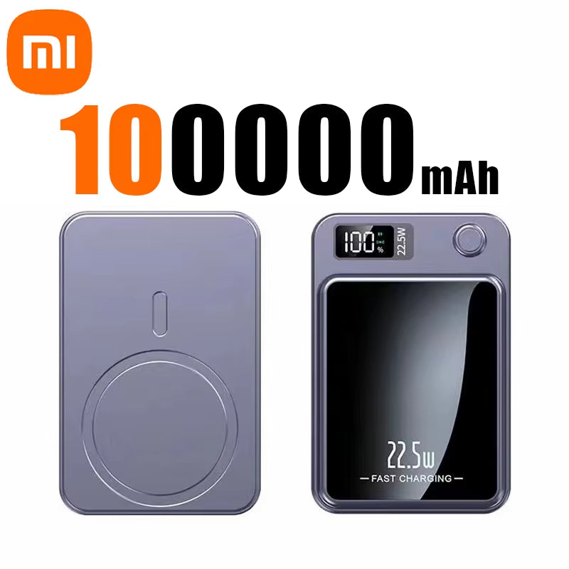 Xiaomi 2024 New 100000Mah Wireless Power Bank Magnetic Qi Portable Powerbank Type C Mini Fast Charger for Iphone Samsung