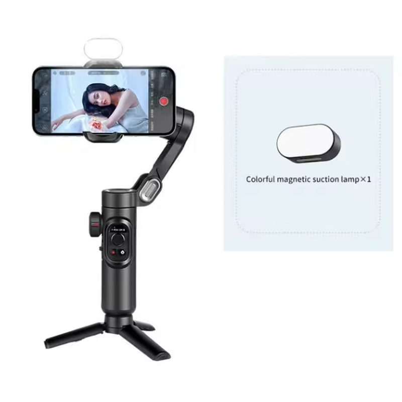 AOCHUAN 3-Axis Handheld Gimbal Stabilizer for Smartphones with Fill Light