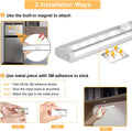 Motion Sensor Light Indoor Motion Sensor Closet Lights Battery Operated Magnetic under Cabinet Lights Strip Wireless Stick up Night Lights (Cool White 2 Pack)